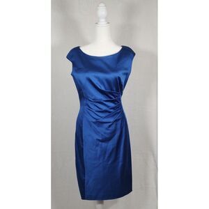 Ralph Lauren Classic HOCO Sheath Ruching Royal Blue Dress Size 6